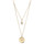 COLLIER PLAQU� OR DOUBLE RANG ETOILE