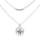 collier double soleil et boules argent 925/1000