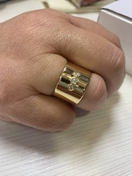 Bague or jaune et diamants